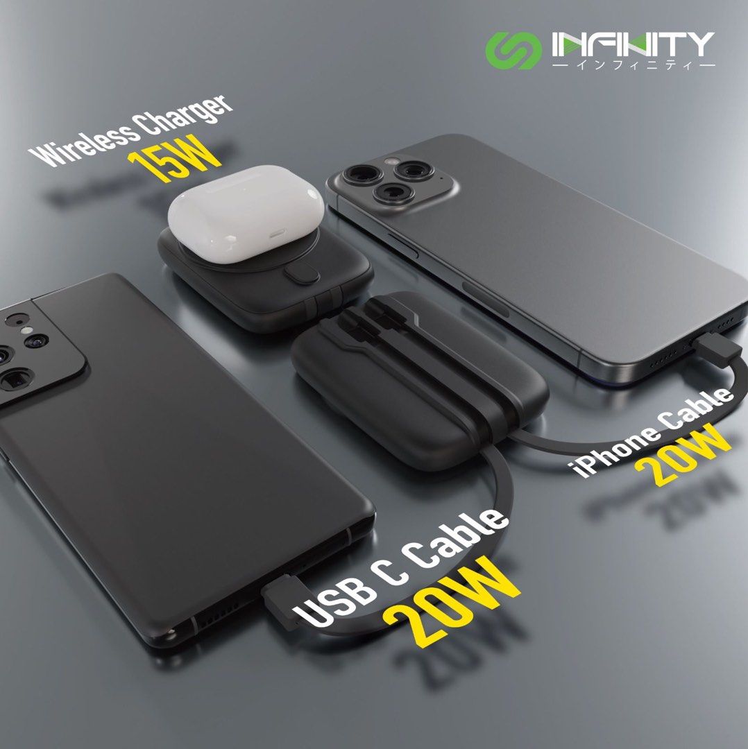 INFINITY Mini6Ultra GAN-6000Ah 20W 磁吸行動電源展示